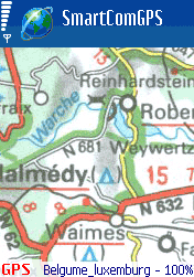 Belgium,Luxemburg country map - Smartcomgps