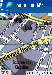 Paris city map - Smartcomgps
