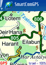 Israel country map - Smartcomgps