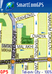 Tel-Aviv city map - Smartcomgps