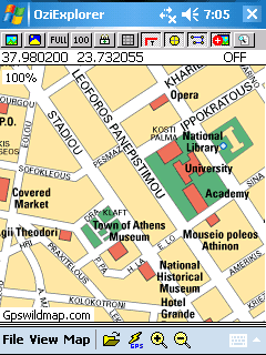 Athens city map - Oziexplorer